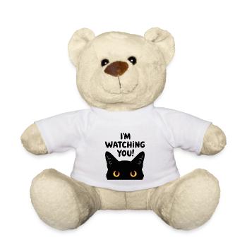 Je te regarde Humour de chat drôle - Nounours - blanc - Devant