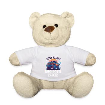 Juste un garçon qui aime les camions - Nounours - blanc - Devant