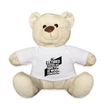 Retired 2025 - Ich bin RENTE, DU nicht - Teddy - Weiß - Vorne
