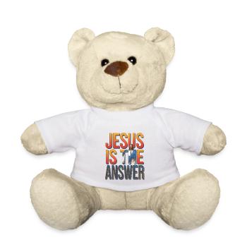 Jésus est la réponse - Jesus ist die Antwort - Nounours - blanc - Devant