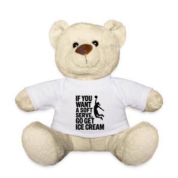 Soft-serve? Then off to the – volleyball - Teddy Bear - white - Front