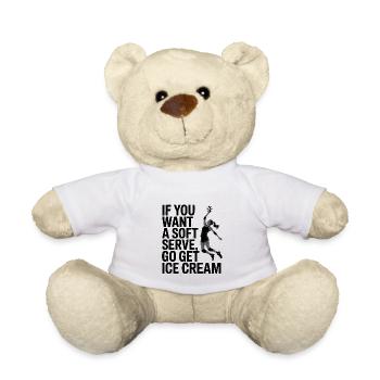 Soft-serve? Then off to the – volleyball - Teddy Bear - white - Front
