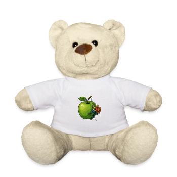Des alpinistes et une pomme verte - Nounours - blanc - Devant