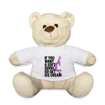 Soft-serve? Then off to the – volleyball - Teddy Bear - white - Front