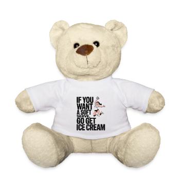 Soft-serve? Then off to the – volleyball - Teddy Bear - white - Front