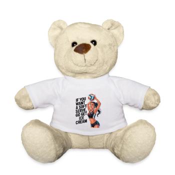 Soft-serve? Then off to the – volleyball - Teddy Bear - white - Front