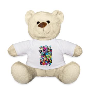 monster friends.png - Teddy Bear - white - Front