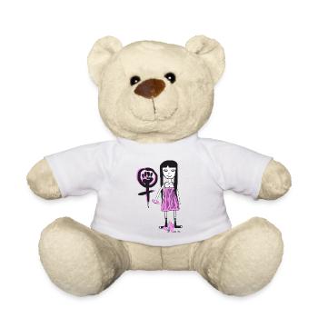 Molly - Girl Power, feministisches Graffiti - Teddy - Weiß - Vorne