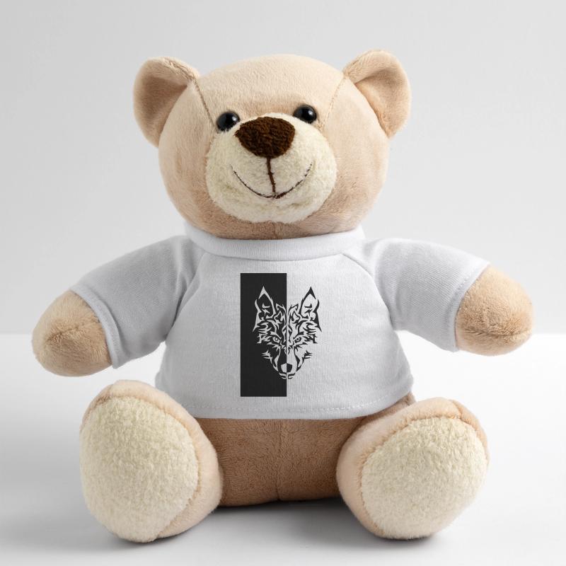 Tribal Wolf Wild Tattoo Statement Whimsy Teddy Bear