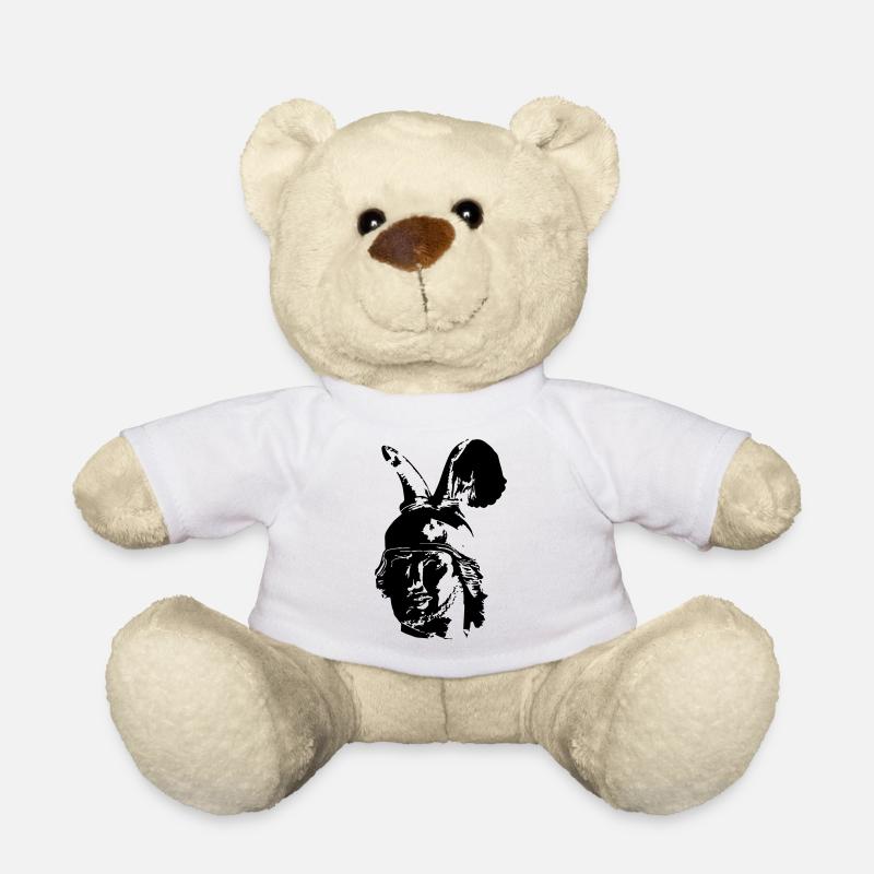 Kopf des Hermannsdenkmals - einfarbig, schlicht - Teddy - Weiß