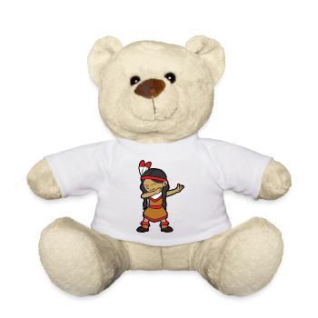 Dabbing Dab Danse Fille indienne Fille indienne - Nounours - blanc - Devant