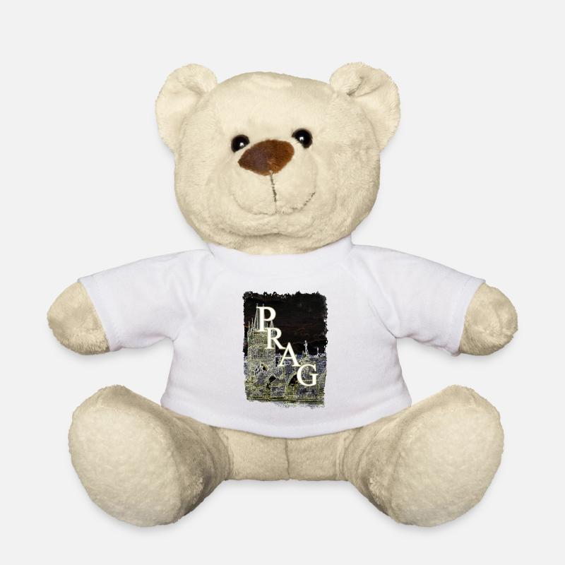 Prague Praha Charles Bridge Czech Republic sight - Teddy Bear - white