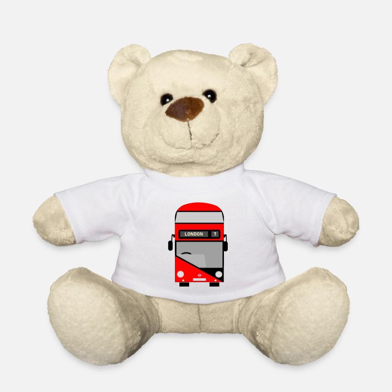 London bus - Teddy Bear - white