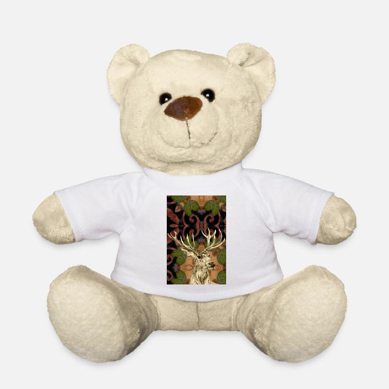 Cerf roi de la forêt - Nounours - blanc