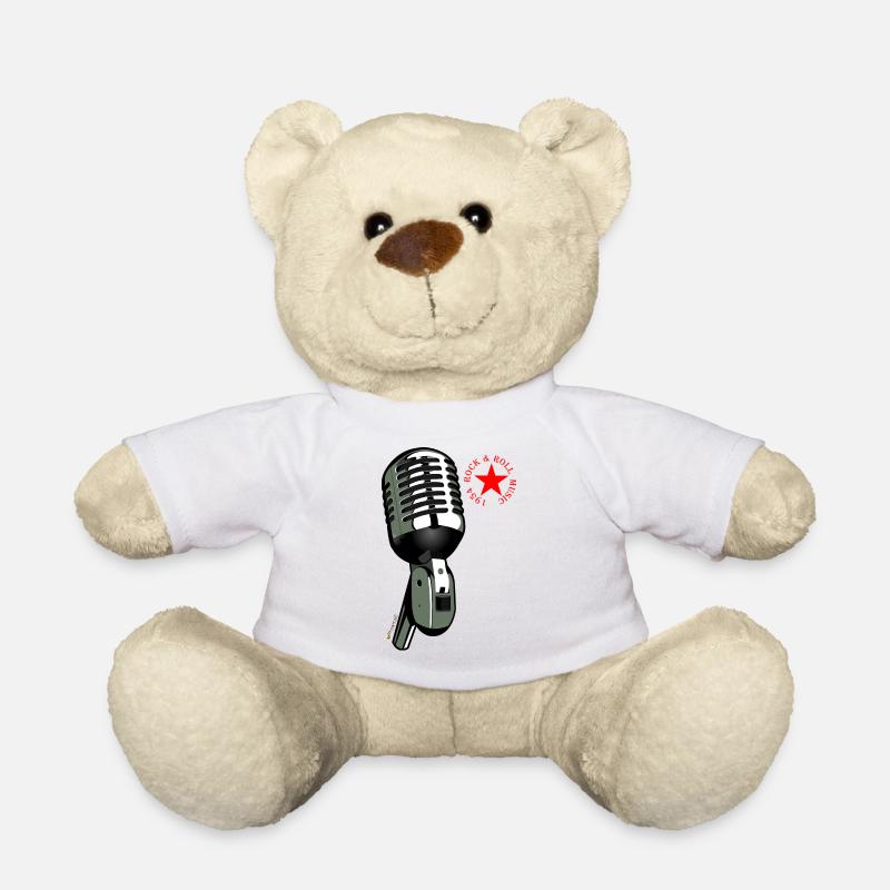 Microphone Rock & Roll - Nounours - blanc