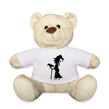 Abstrakte Hexen Silhouette - Teddy - Weiß - Vorne