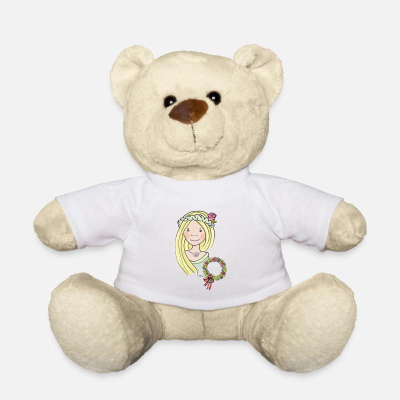 Mittelalter, Blumenmädchen, blond, Rose - Teddy - Weiß