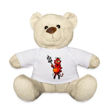 Dicker roter Teufel - Teddy - Weiß - Vorne