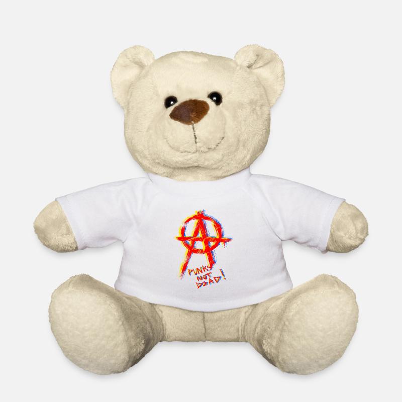 punks not dead anarchy - Teddy - Weiß