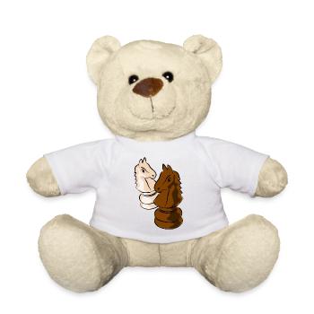 schach sport figuren - Teddy - Weiß - Vorne