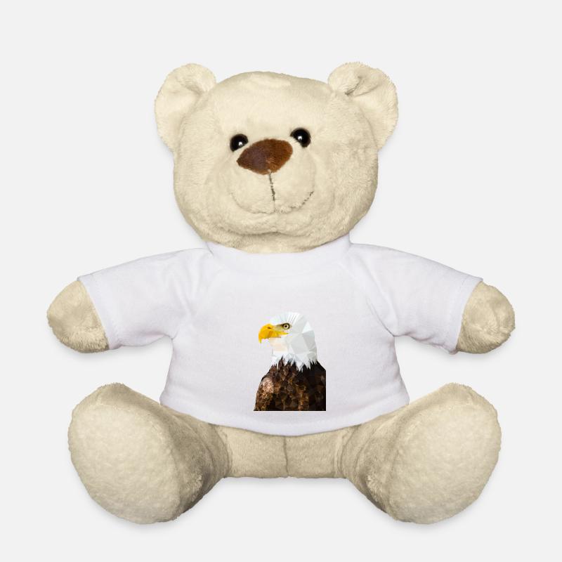 Weißkopfseeadler im  Low-Poly-Stil - Teddy - Weiß