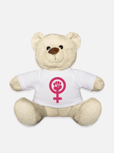 Feminismus macht - Teddy - Weiß