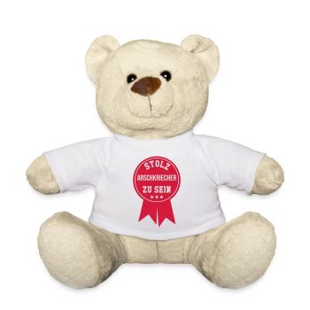 Arschkriecher Arschkriecherin Heuchler Heuchlerin - Teddy - Weiß - Vorne