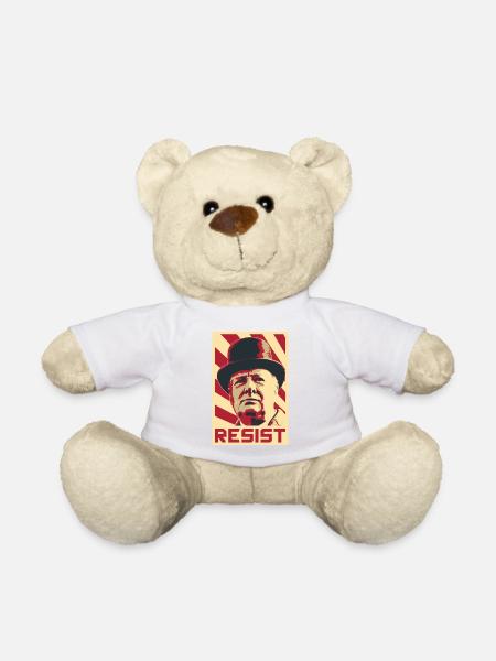 Winston Churchill Retro Propaganda - Teddy - Weiß