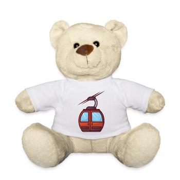 Illustration fascinante du téléphérique - Nounours - blanc - Devant