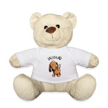 Drolliger Dachshund - Dackel - Teckel - Teddy - Weiß - Vorne