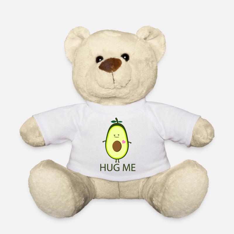 Hug me - Avocado - Teddy Bear - white