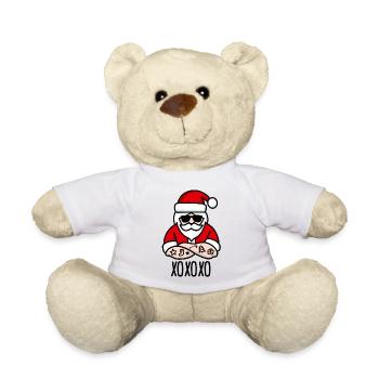 xoxoxo xoxo xo ho Hugs Kisses Weihnachtsmann - Teddy - Weiß - Vorne
