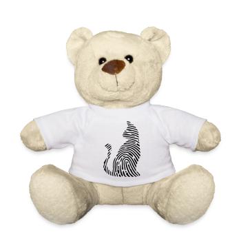 Chat ADN ADN empreinte digitale chat meow cadeau - Nounours - blanc - Devant