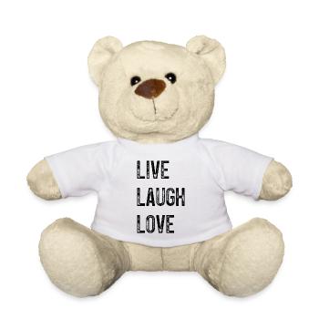 LIVE LAUGH LOVE SPEECH - Nounours - blanc - Devant