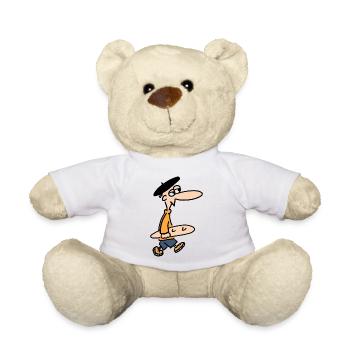 Un Français achète de la baguette - Nounours - blanc - Devant