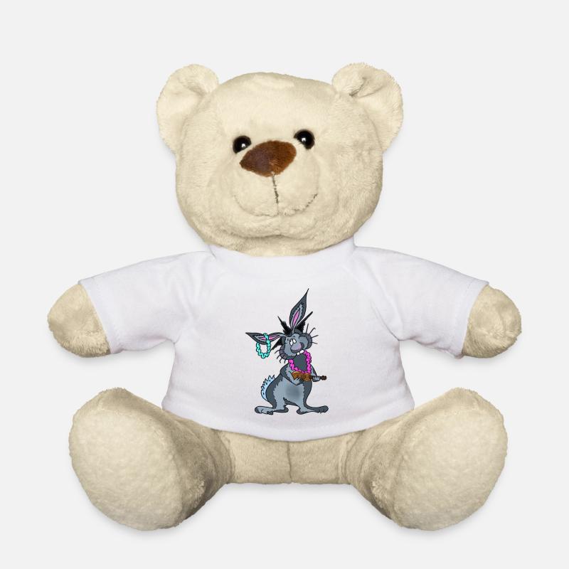 Charlie der Hase spielt Ukulele - Teddy - Weiß