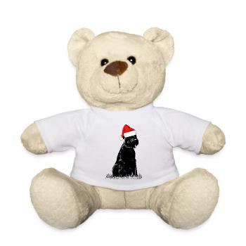 Chien Schnauzer de Noël géant Schnauzer - Nounours - blanc - Devant