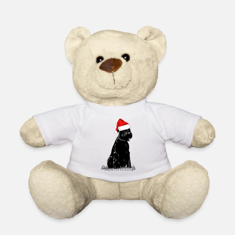 Chien Schnauzer de Noël géant Schnauzer - Nounours - blanc