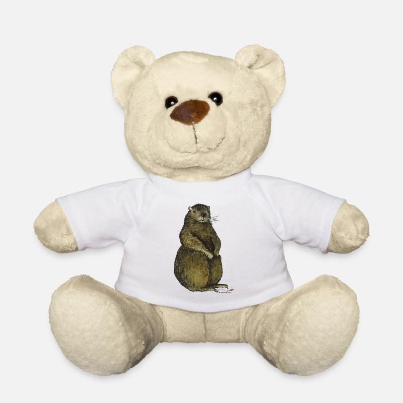 Murmeltier - Teddy - Weiß