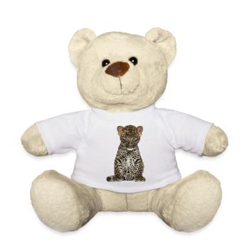 Leopard - Teddy Bear - white - Front