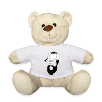 Bärtig und mit einer Kappe bedeckt! - Teddy - Weiß - Vorne