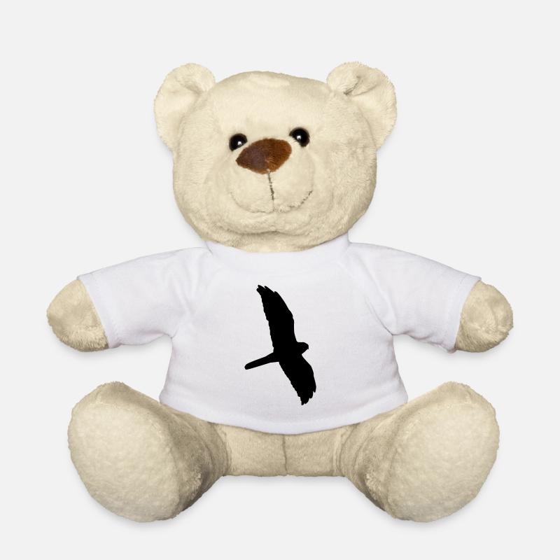 Pale harrier silhouette - Teddy Bear - white
