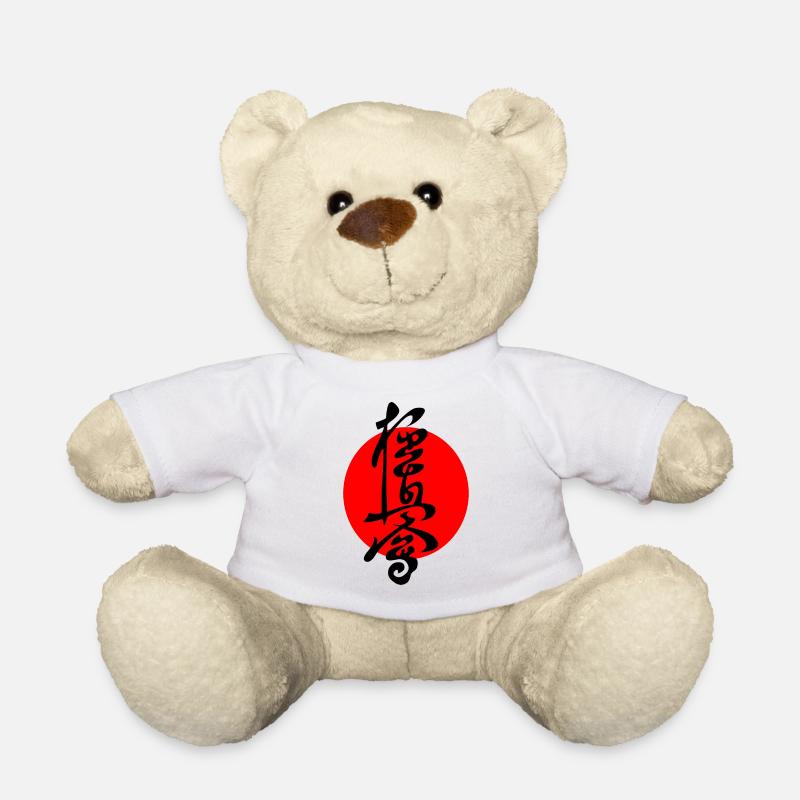 Kyokushin in japanischen Kanji geschrieben - Teddy - Weiß