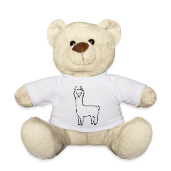 Alpaka Lieblingstier Lama - Teddy - Weiß - Vorne