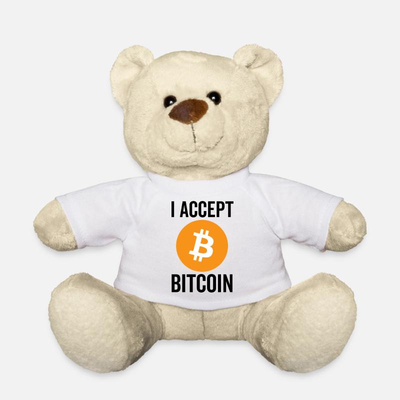 Ich akzeptiere Bitcoin - Teddy - Weiß