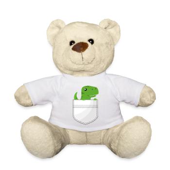 Pocket Dino - Teddy Bear - white - Front