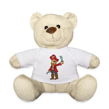pirate - Teddy Bear - white - Front