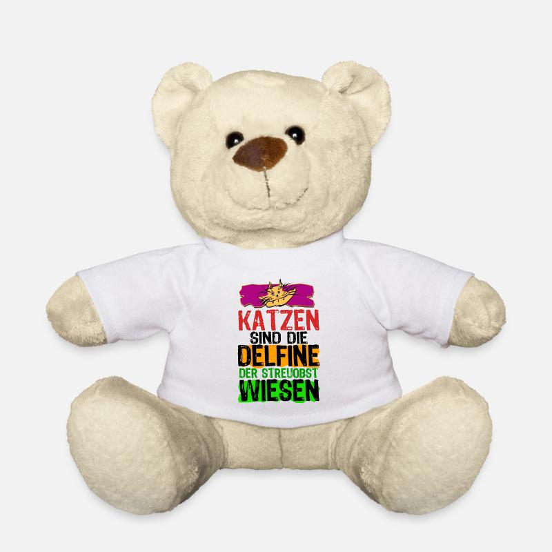 Katzen Delfine No 1 - Teddy - Weiß
