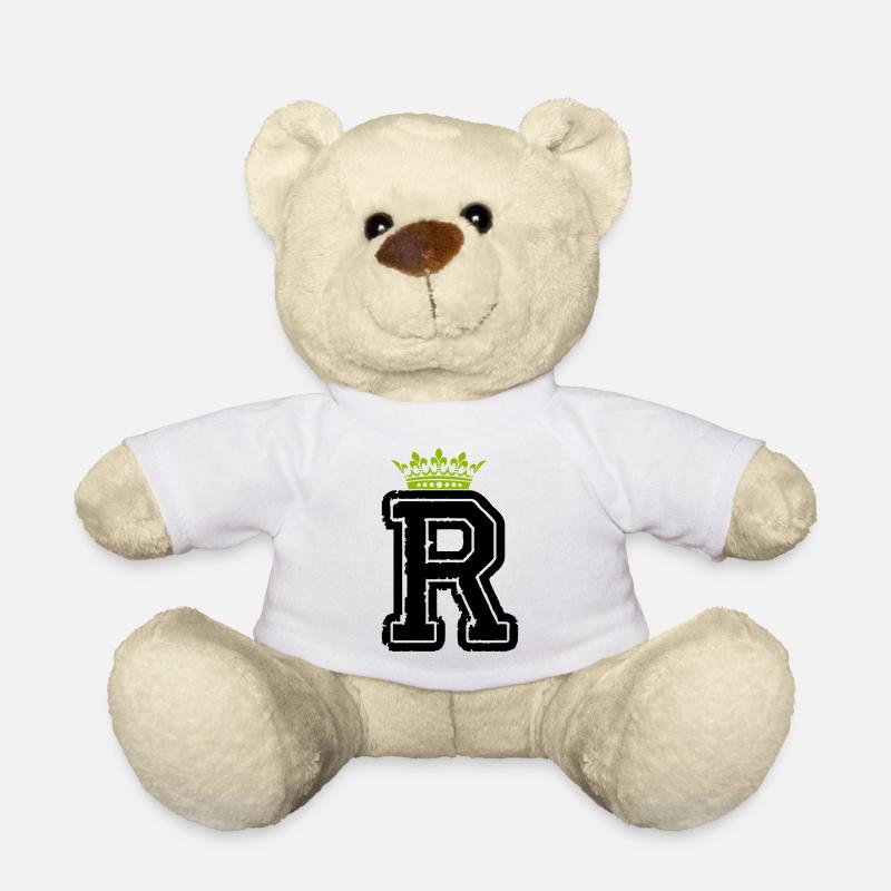 buchstabe R krone - Teddy - Weiß