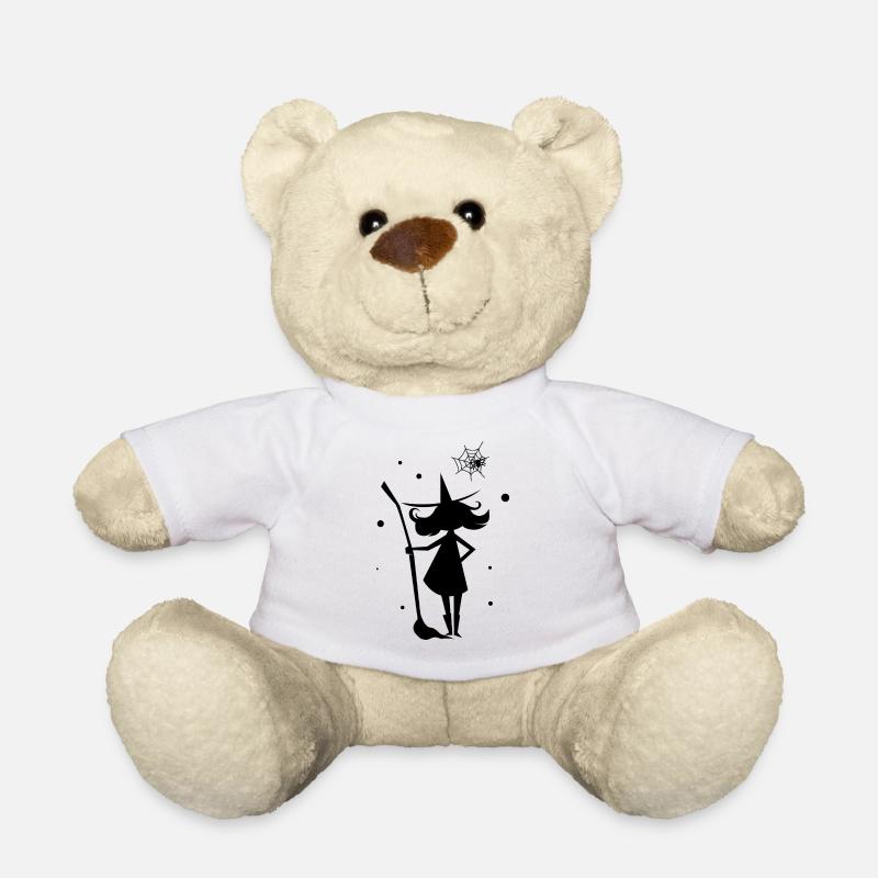 Witch Spell Witch's Broom Magic - Teddy Bear - white